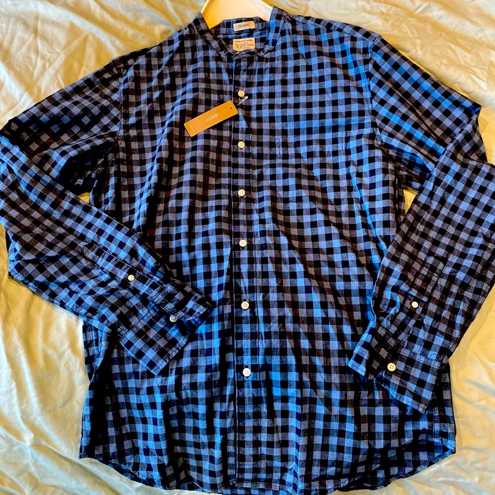 NWT J. Crew secret wash slim band collar shirt